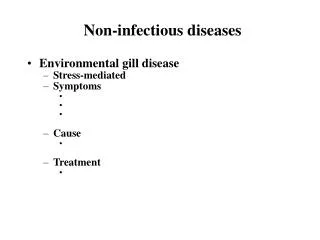 Non-infectious diseases
