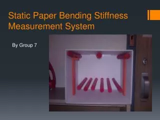 Static Paper Bending Stiffness Measurement System
