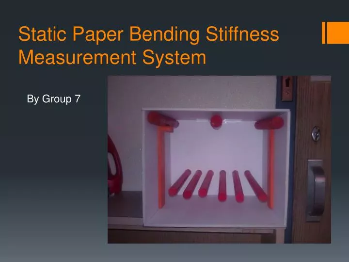 static paper bending stiffness measurement system