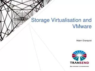 Storage Virtualisation and VMware