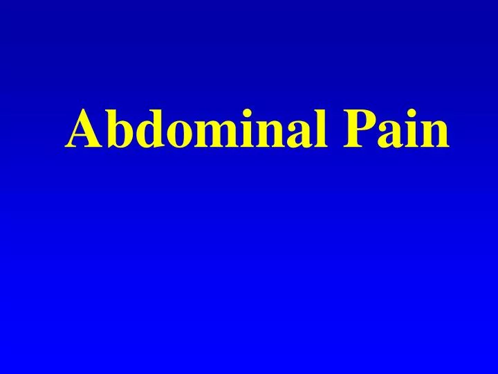 abdominal pain