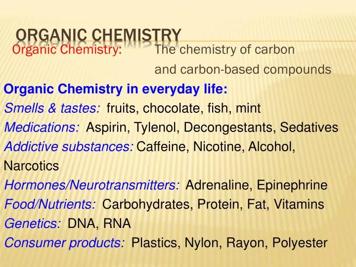 organic chemistry