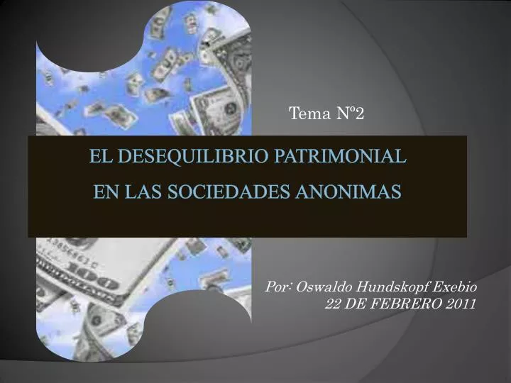 el desequilibrio patrimonial en las sociedades anonimas