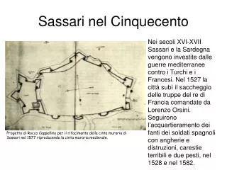 sassari nel cinquecento
