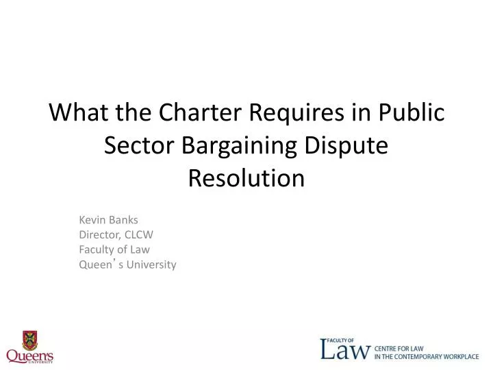 what the charter requires in public sector bargaining dispute resolution
