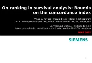 On ranking in survival analysis: Bounds on the concordance index