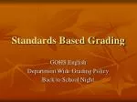 Standards Based Grading - slide 1