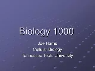 Biology 1000