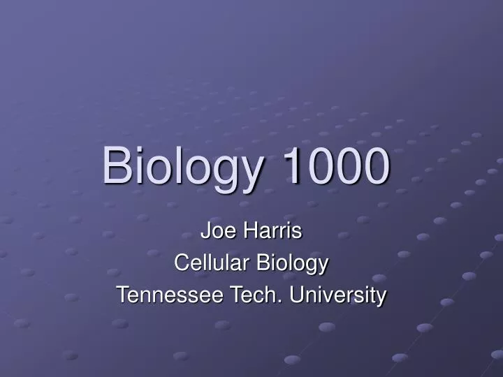 biology 1000