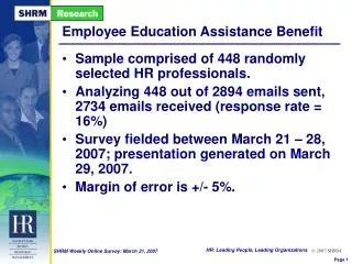 Employee Education Assistance Benefit