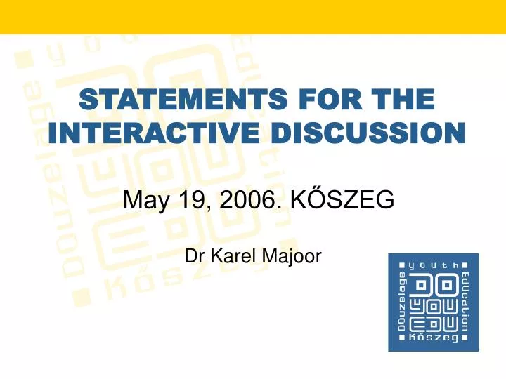 statements for the interactive discussion