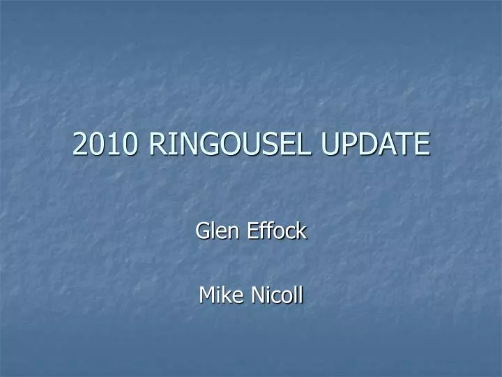 2010 ringousel update