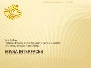 EOVSA interfaces