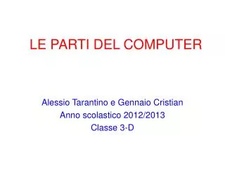 le parti del computer
