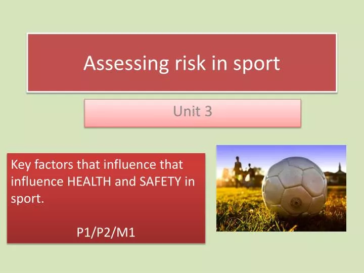 assessing risk in sport