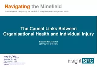 Navigating the Minefield Preventing and conquering the barriers to complex injury management cases