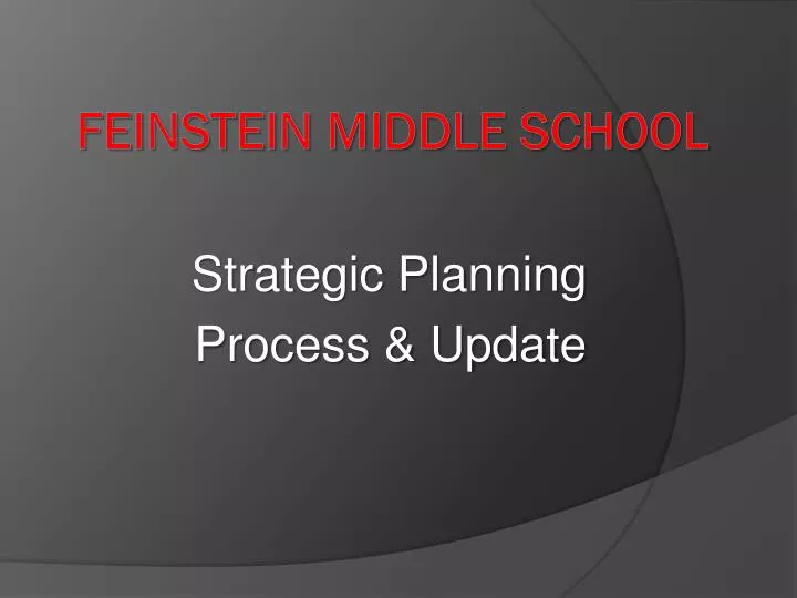 strategic planning process update