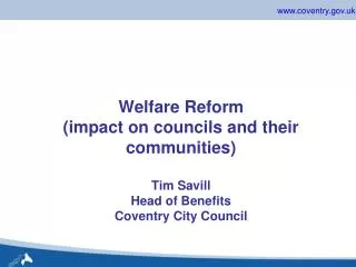 Welfare Reform Bill