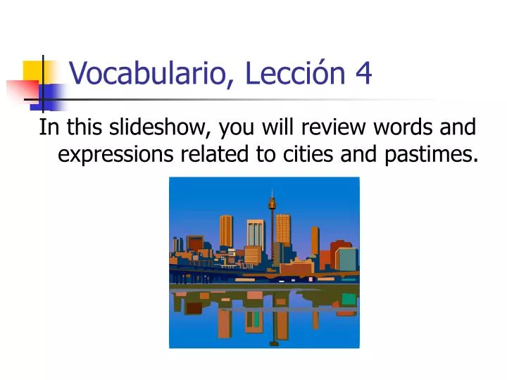 vocabulario lecci n 4