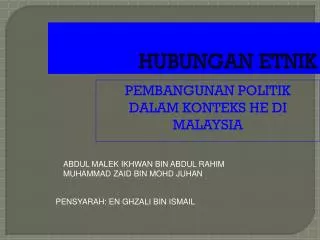 hubungan etnik