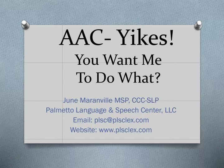aac yikes you want me to do what