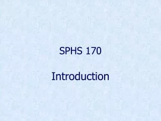 SPHS 170