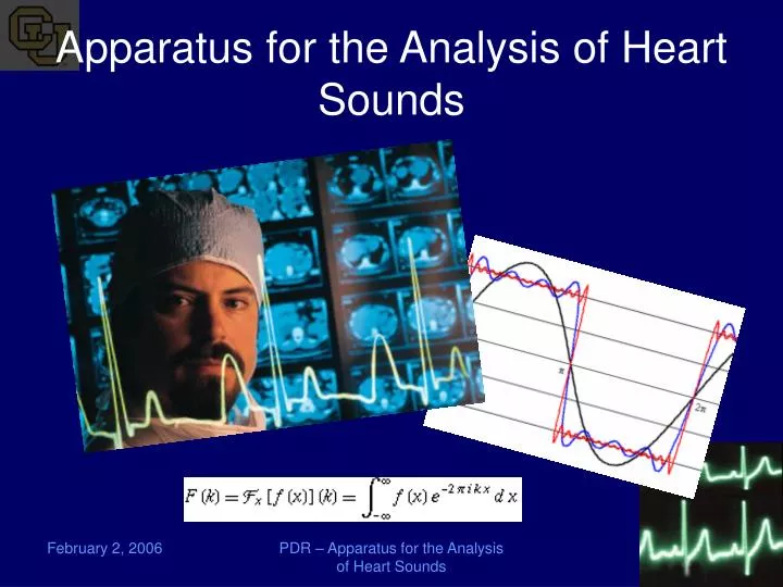 apparatus for the analysis of heart sounds