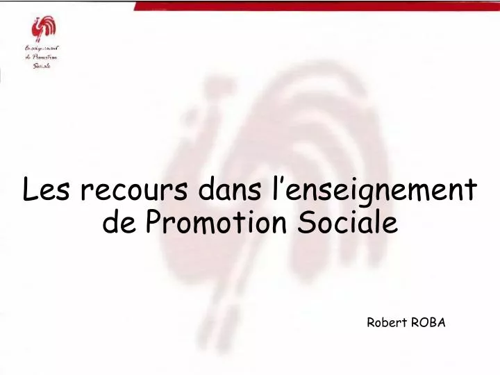 les recours dans l enseignement de promotion sociale