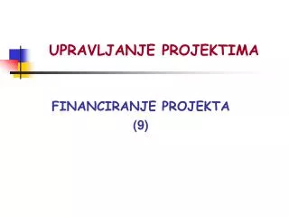 upravljanje projektima