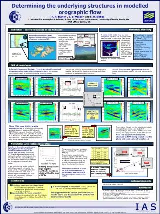 Determining the underlying structures in modelled orographic flow