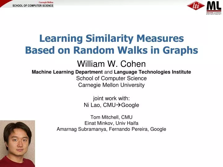 learning similarity measures based on random walks in graphs