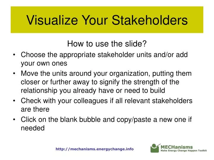 visualize your stakeholders