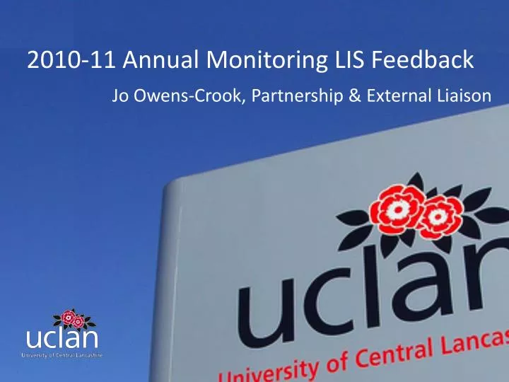 2010 11 annual monitoring lis feedback