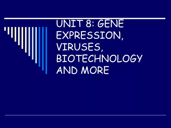 unit 8 gene expression viruses biotechnology and more