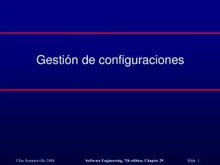 gesti n de configuraciones