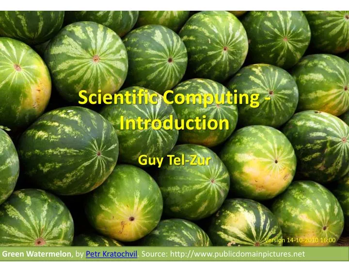 scientific computing introduction