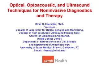 Optical, Optoacoustic, and Ultrasound Techniques for Noninvasive Diagnostics and Therapy