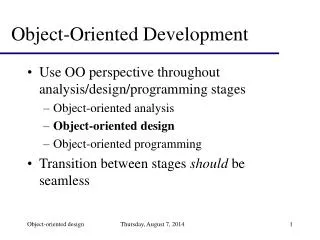 Object-Oriented Development