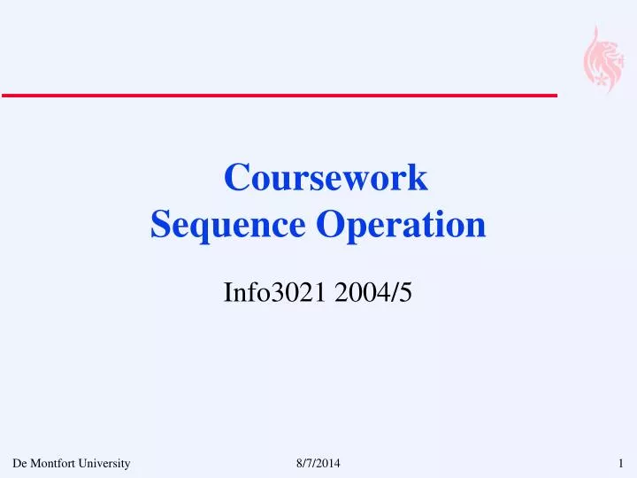 coursework sequence operation