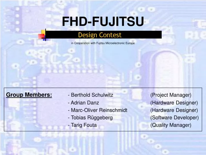 fhd fujitsu in cooperation with fujitsu microelectronic europe