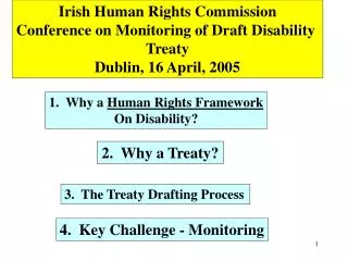 Irish Human Rights Commission Conference on Monitoring of Draft Disability Treaty