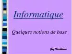 Informatique - slide 1