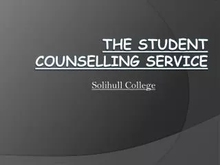 The Student Counselling Service