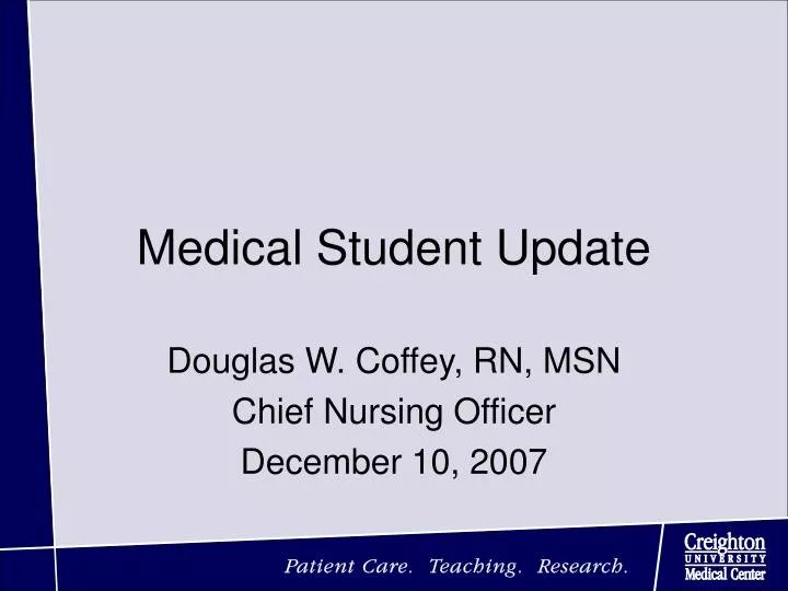 medical student update