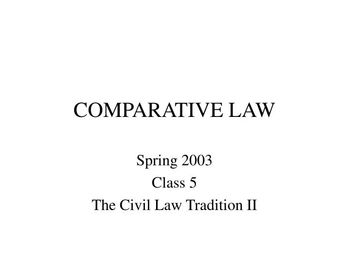 comparative law