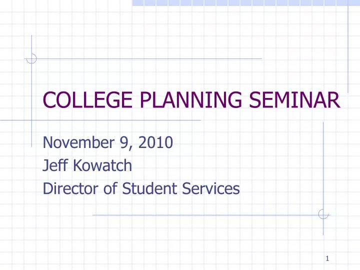 college planning seminar