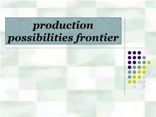 production possibilities frontier
