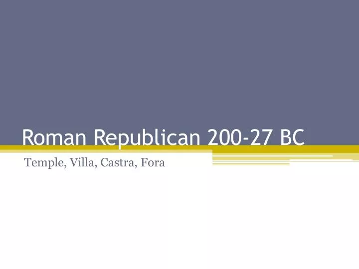 roman republican 200 27 bc