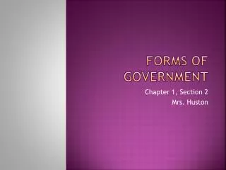 forms of government