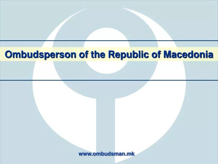 ombudsperson of the republic of macedonia